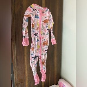 Little Sleepies Pink Dinosaur Kids Pajamas